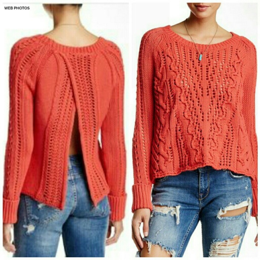 COPY - Free People Cross Cross Cable Sweater M